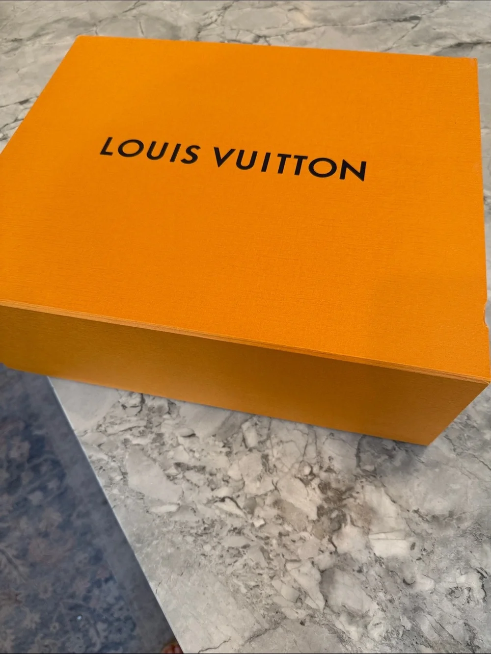 Louis Vuitton Bright Orange Box with Black Logo